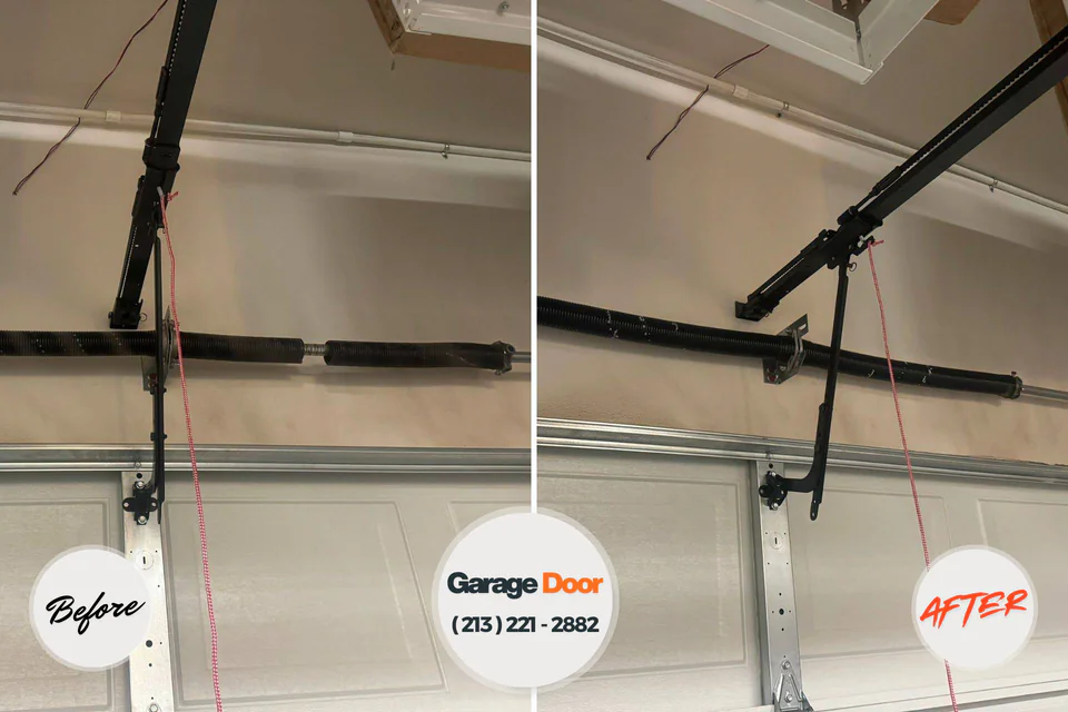 Before and after: garage door repair North Puyallup, WA